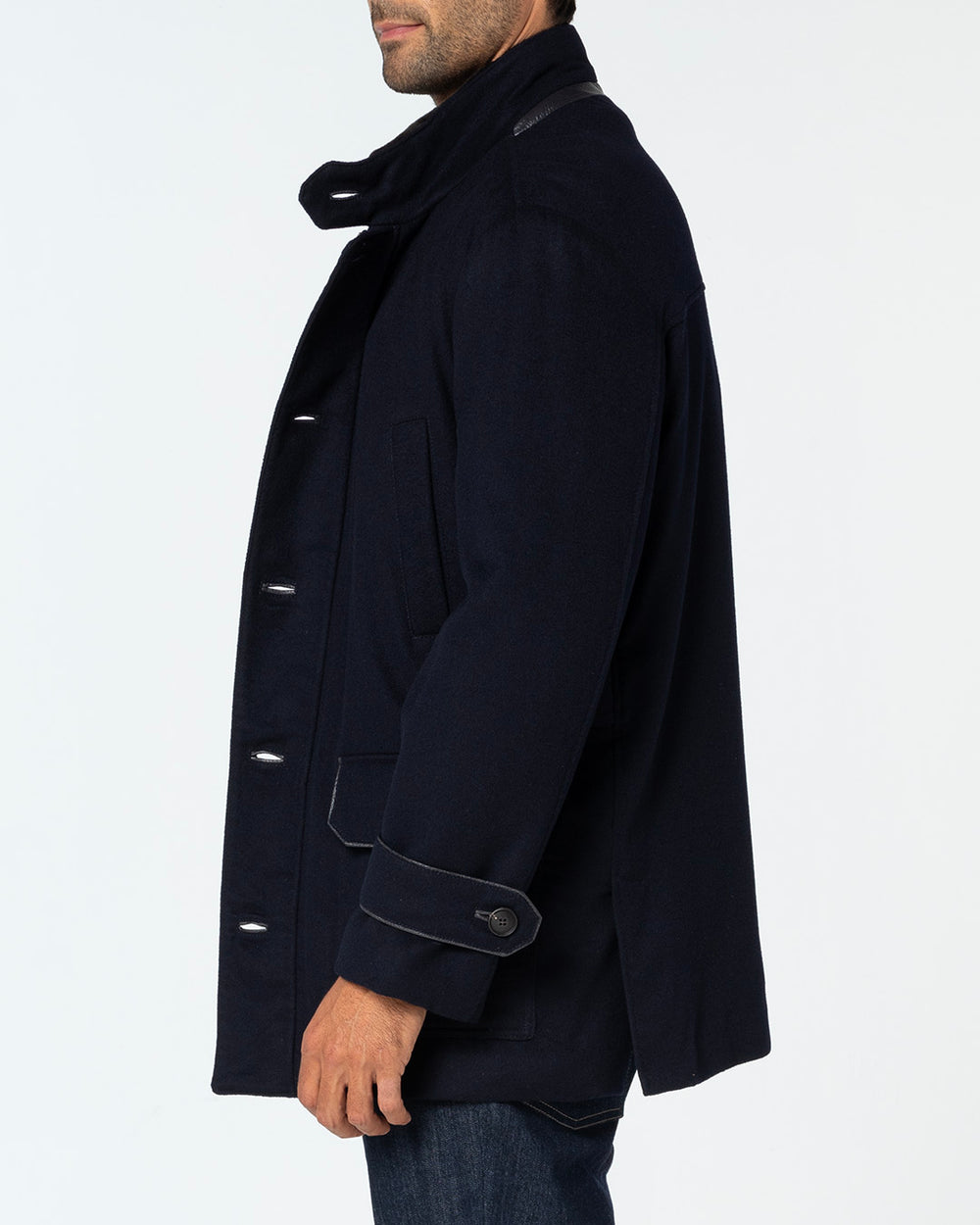 Faustus Cashmere Parka with Mink Lining, Midnight Blue