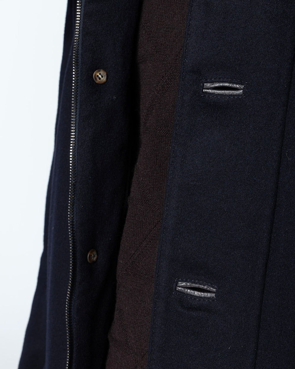 Faustus Cashmere Parka with Mink Lining, Midnight Blue