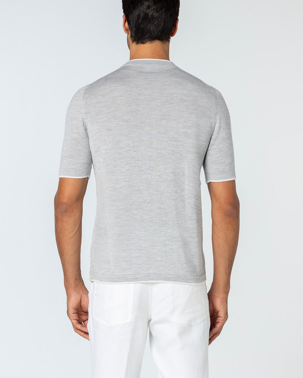 Gratium Cashmere and Silk T-Shirt, Pearl Grey