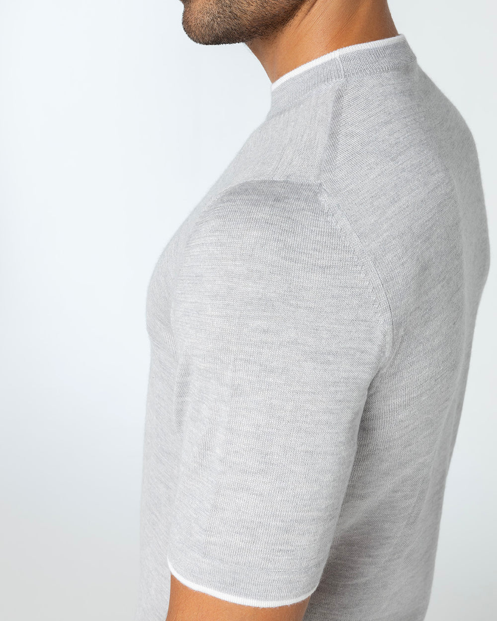 Gratium Cashmere and Silk T-Shirt, Pearl Grey