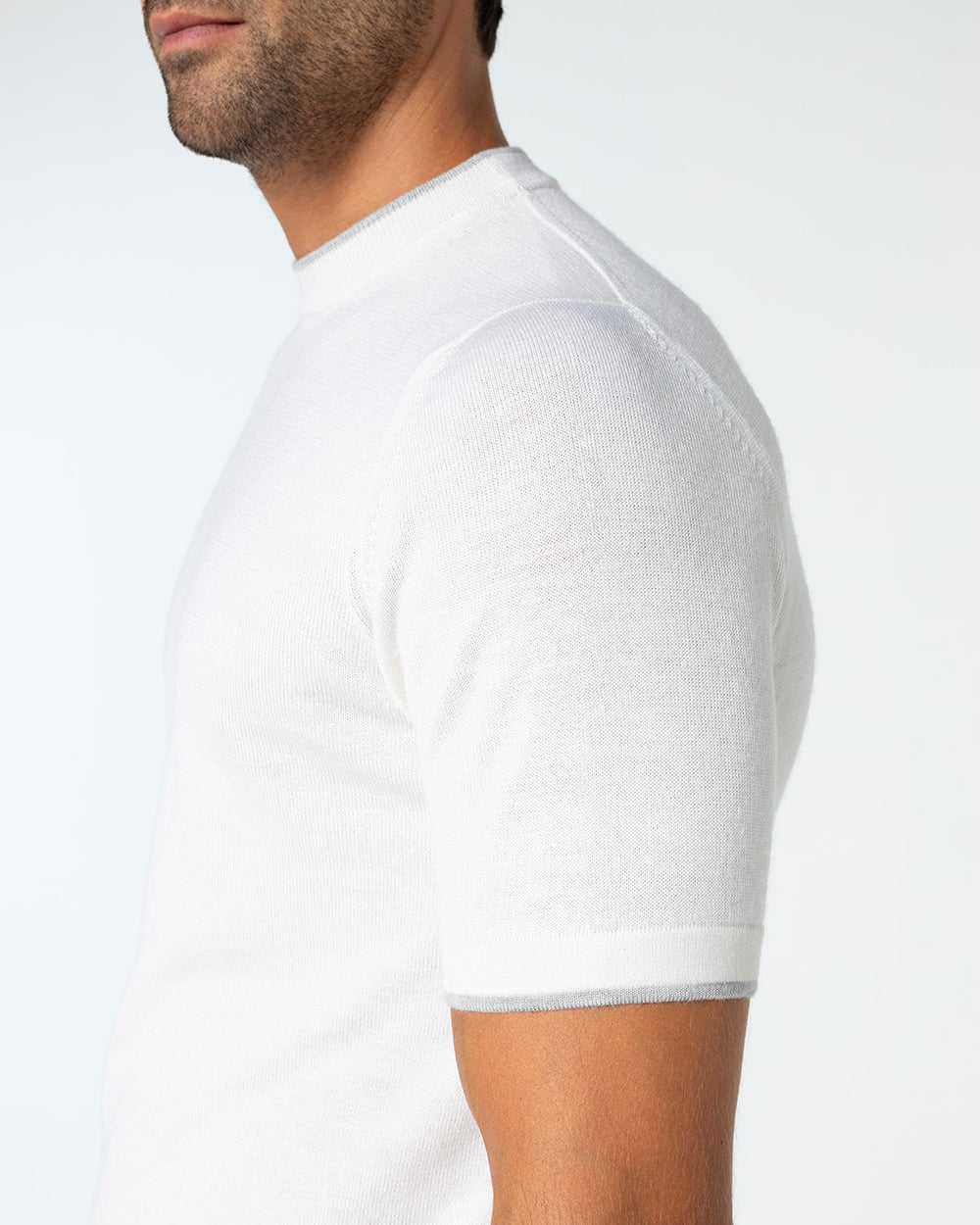 Gratium Cashmere and Silk T-Shirt, Off-White