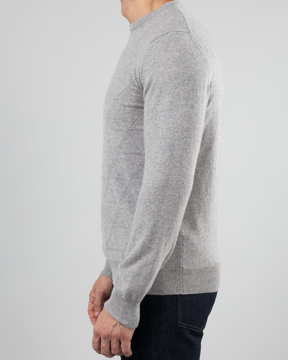 Sleet Sweater in Cashmere, Pearl Grey